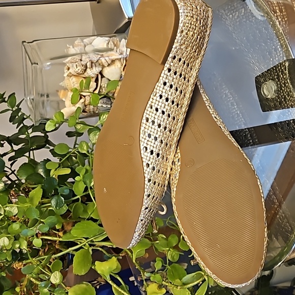 Talbots Ballet Flats size 8.5 M Metallic Gold - Picture 5 of 6